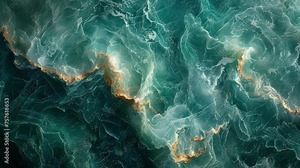 Aufkleber seamless pattern background of a green marble texture backdrop