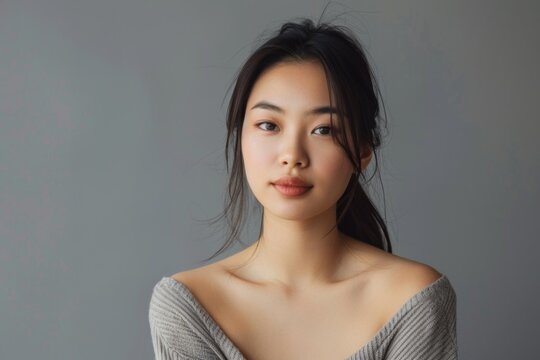 young woman  portrait Generative AI