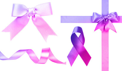 pink ribbon bow transparent background