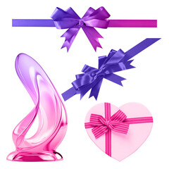 gift bow isolated on transparent background