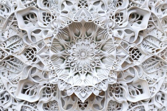 Highkey image of a beautiful intricate pattern - generative ai
