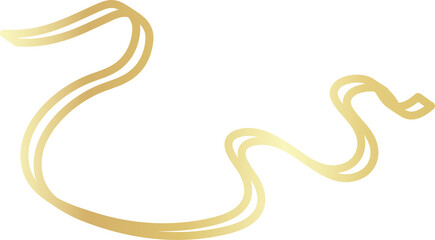 Gold ribbon line. Element for design
