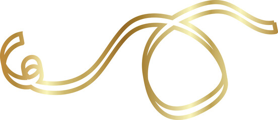 Gold ribbon line. Element for design