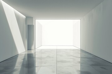 Brightly lit modern style corridor