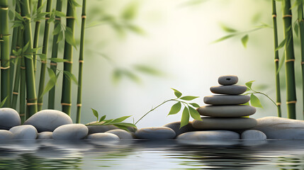 serene and calming background featuring bamboo