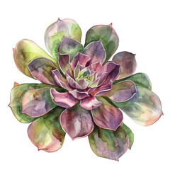 Watercolor Succulent Cactus - 757627436