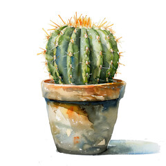Watercolor Succulent Cactus - 757628025