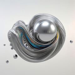 Metal Object Suspended in Air