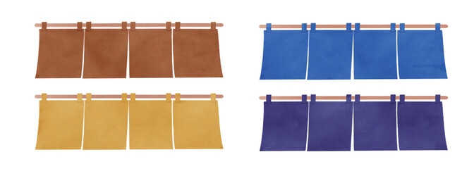 水彩タッチののれん2