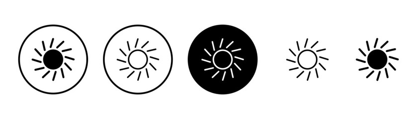 Sun icon vector isolated on white background. Sun vector icon