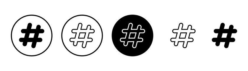 Hashtag icon vector isolated on white background. hashtag vector icon