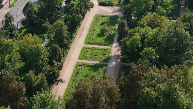 Beautiful Old Garden Radom Aerial View Poland