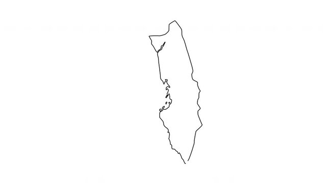 Animated sketch of Jeddah map in Saudi Arabia