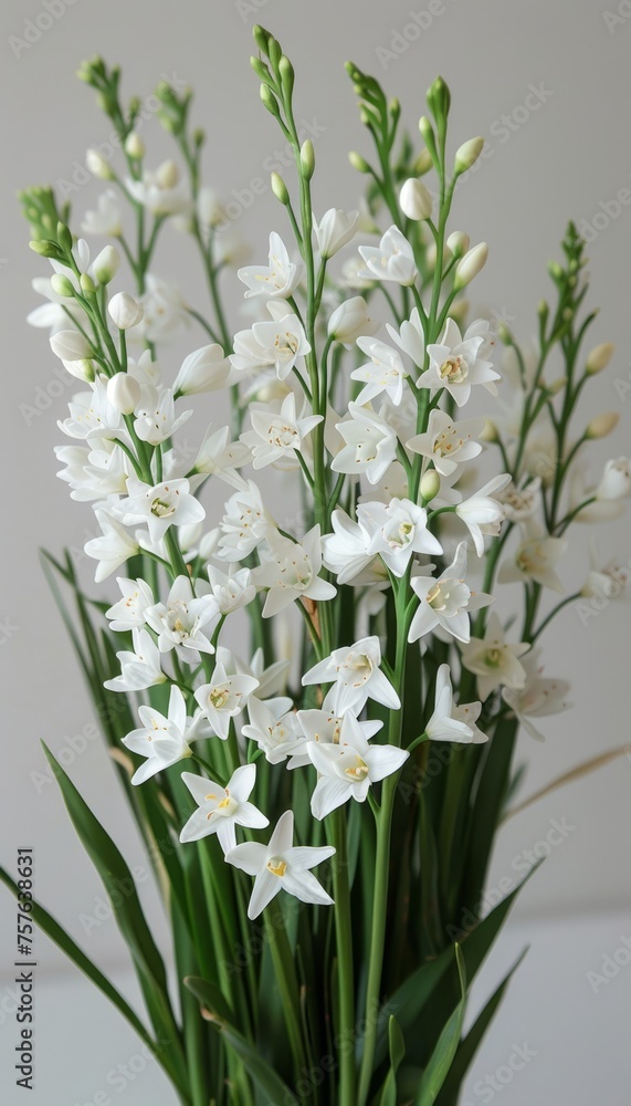 Poster ethereal minimalistic abstract spring background with beautiful white color palette