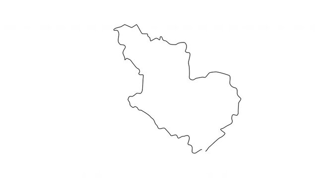 animated sketch of a map of Medina in Saudi Arabia