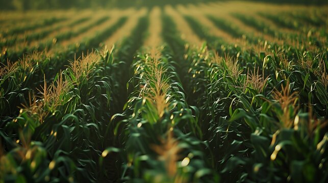 Vibrant Multicolored Corn Field