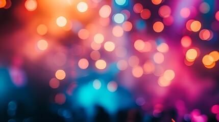 Fototapeta premium Bokeh Lights during a Cultural Festival Parade, Bokeh Shot, bokeh, lights, festival