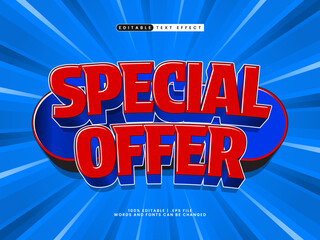 special offer editable text effect