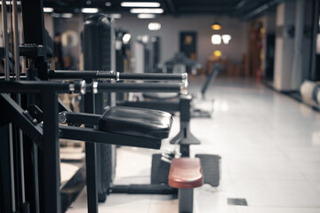 Exercise machines in the gym