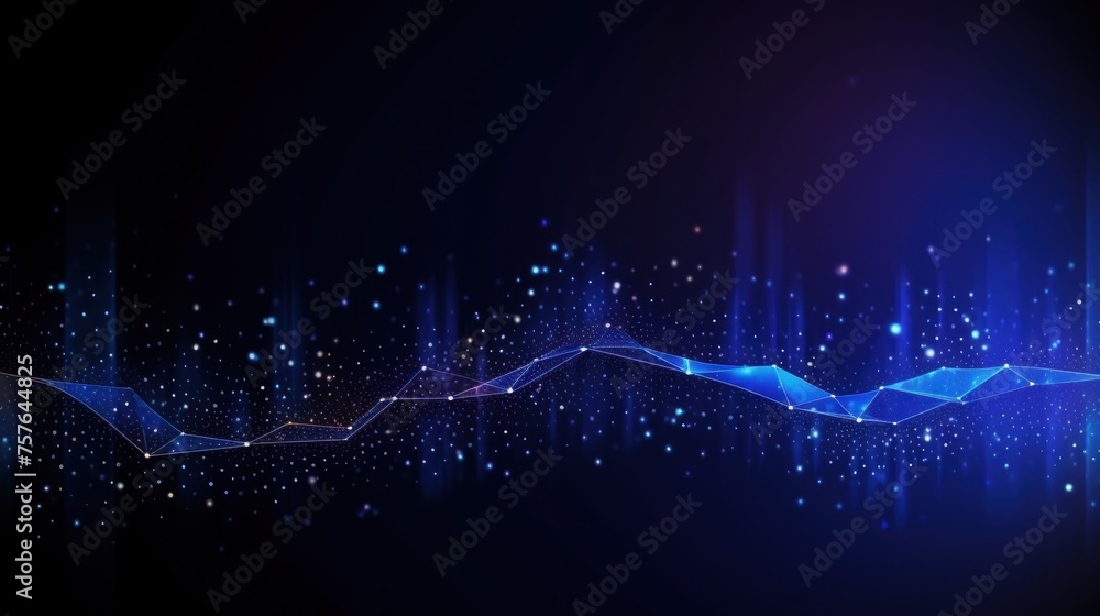 Wall mural technology particle abstract background