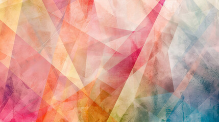 Abstract watercolor background using geometric shapes in bright colors