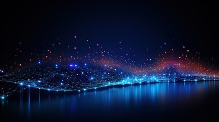 Obraz premium Technology Particle Abstract Background