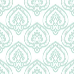 Foto op Canvas backgroundIkat Flower Pattern Ethnic Geometric native tribal boho motif aztec textile fabric carpet mandalas African © saifon