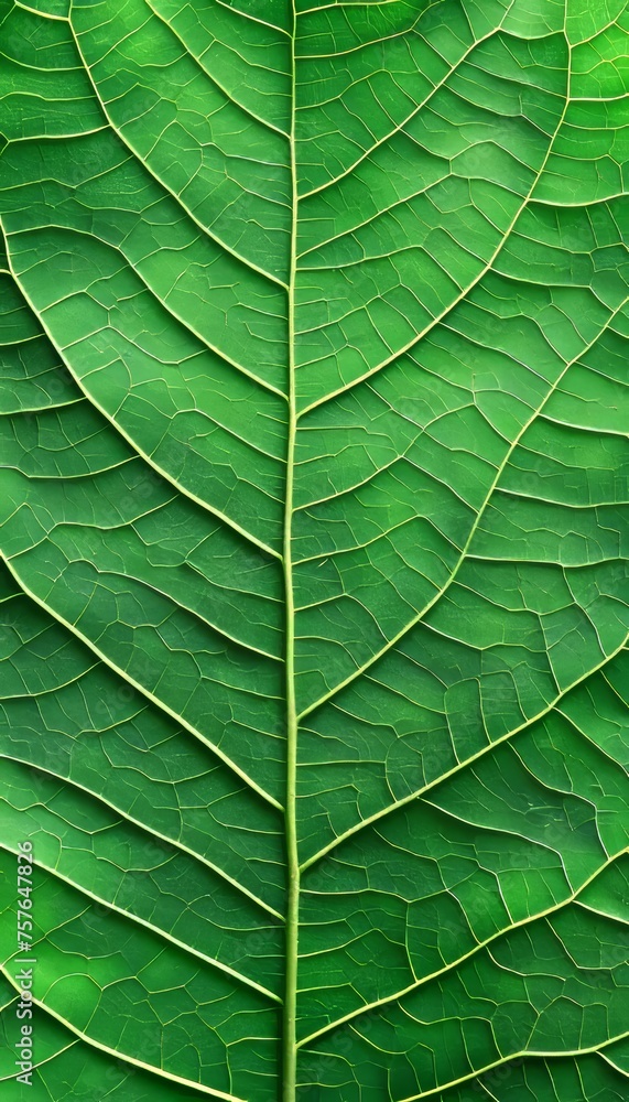 Poster detailed green leaf skeleton texture background in high resolution for creative design projects.
