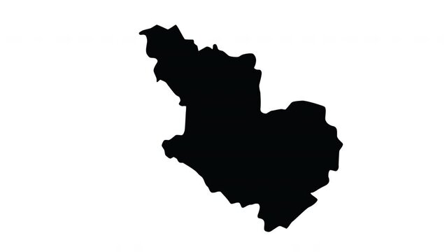 Animation forms a map of Medina in Saudi Arabia