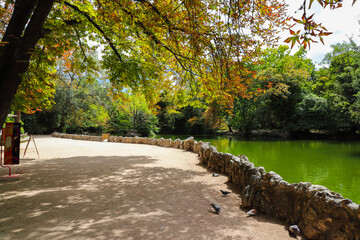 Travel to Spain. A park in Valladolid.