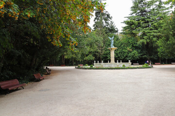 Travel to Spain. A park in Valladolid.