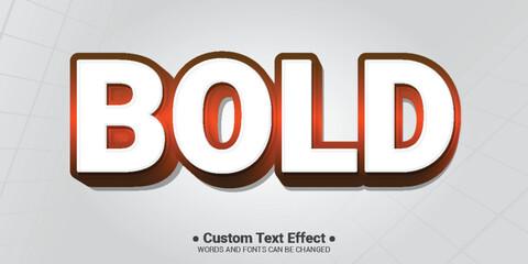 Free vector bold editable text effect modern, 3d creative and font style