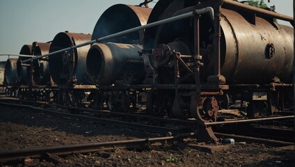Naklejka premium old steam train