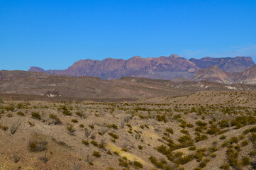 Scenic Rock Formations in Big Bend National Park in Southwest Texas.