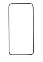 One modern smartphone with blank screen isolated on white
