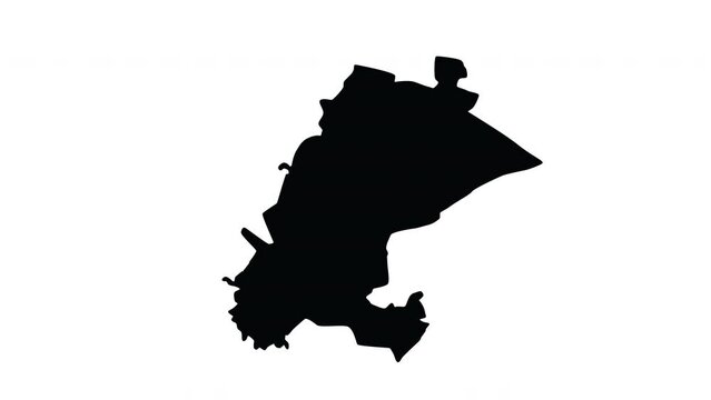 animation forming a map of Taif in saudi arabia