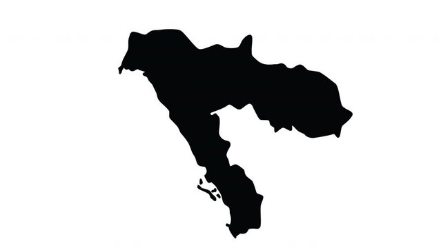 animation forming a map of Tabuk in saudi arabia