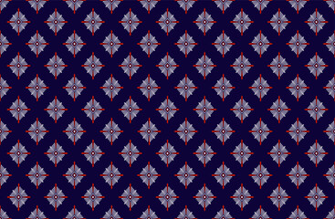 Geometric ethnic ikat seamless pattern traditional Design forDesign for background, fabric, carpet, textiles, pillows, clothes, wrapping, labels, packaging, wallpaper, notepads, vector 