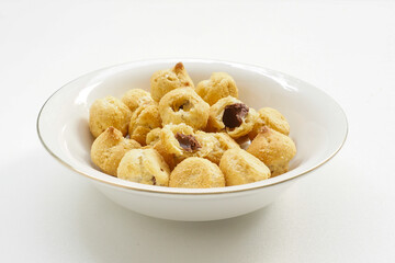 Kue Soes Kering, delicious cheese soes cookies with chocolate paste