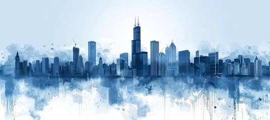 Futuristic smart city skyline with eco friendly skyscrapers and towers   creative 3d illustration