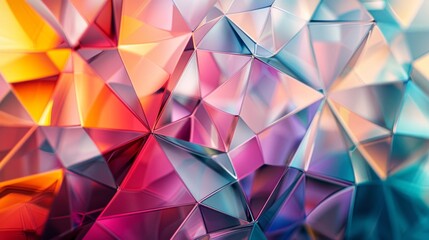 Abstract background with colorful low poly geometric shapes, polygonal wallpaper for design and web...