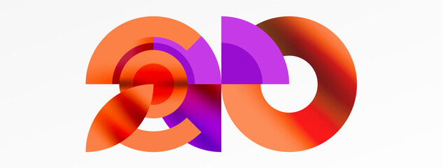 Circle geometric abstract vector background