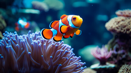 clownfish on coral reef