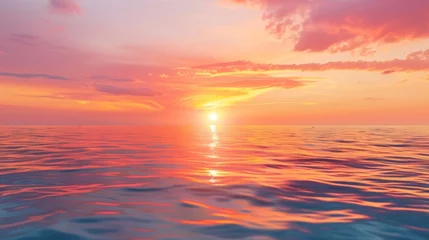  Colorful Ocean Sunset View at Dusk Panorama © Newaystock