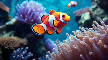 clownfish on coral reef