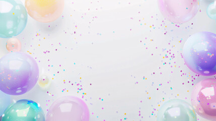 色とりどりの幸せ: パーティーバルーンと紙吹雪の祝福