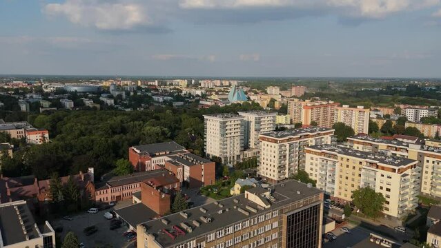 Beautiful Skyscrapers Radom Aerial View Poland