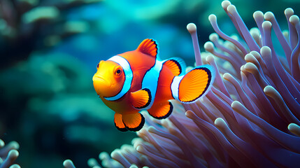 Fototapeta na wymiar clownfish on coral reef