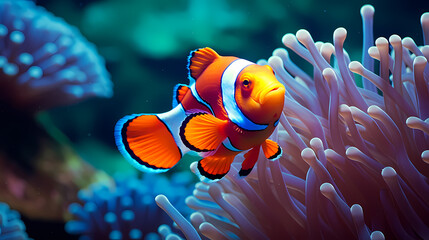 clownfish on coral reef