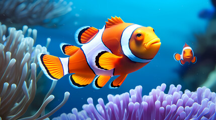 clownfish on coral reef